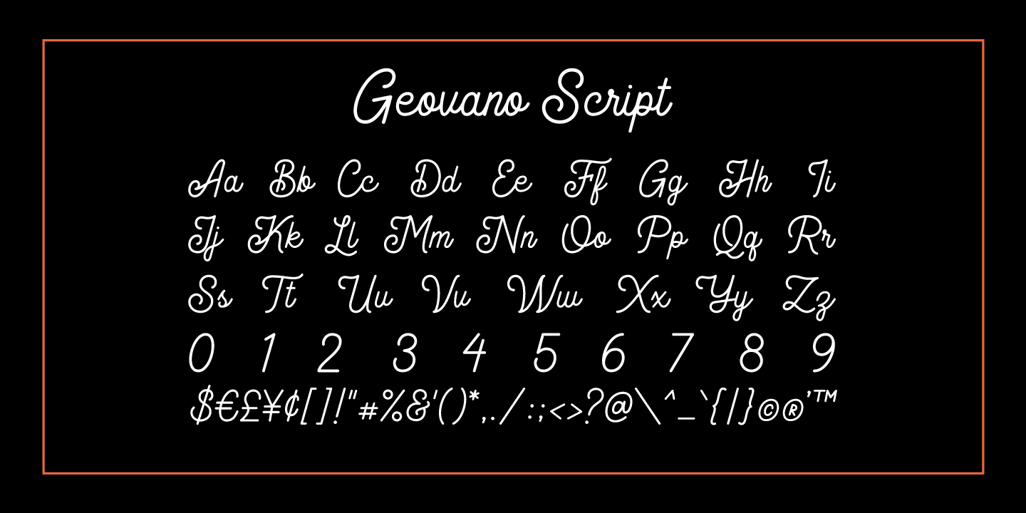 Example font Geovano #4